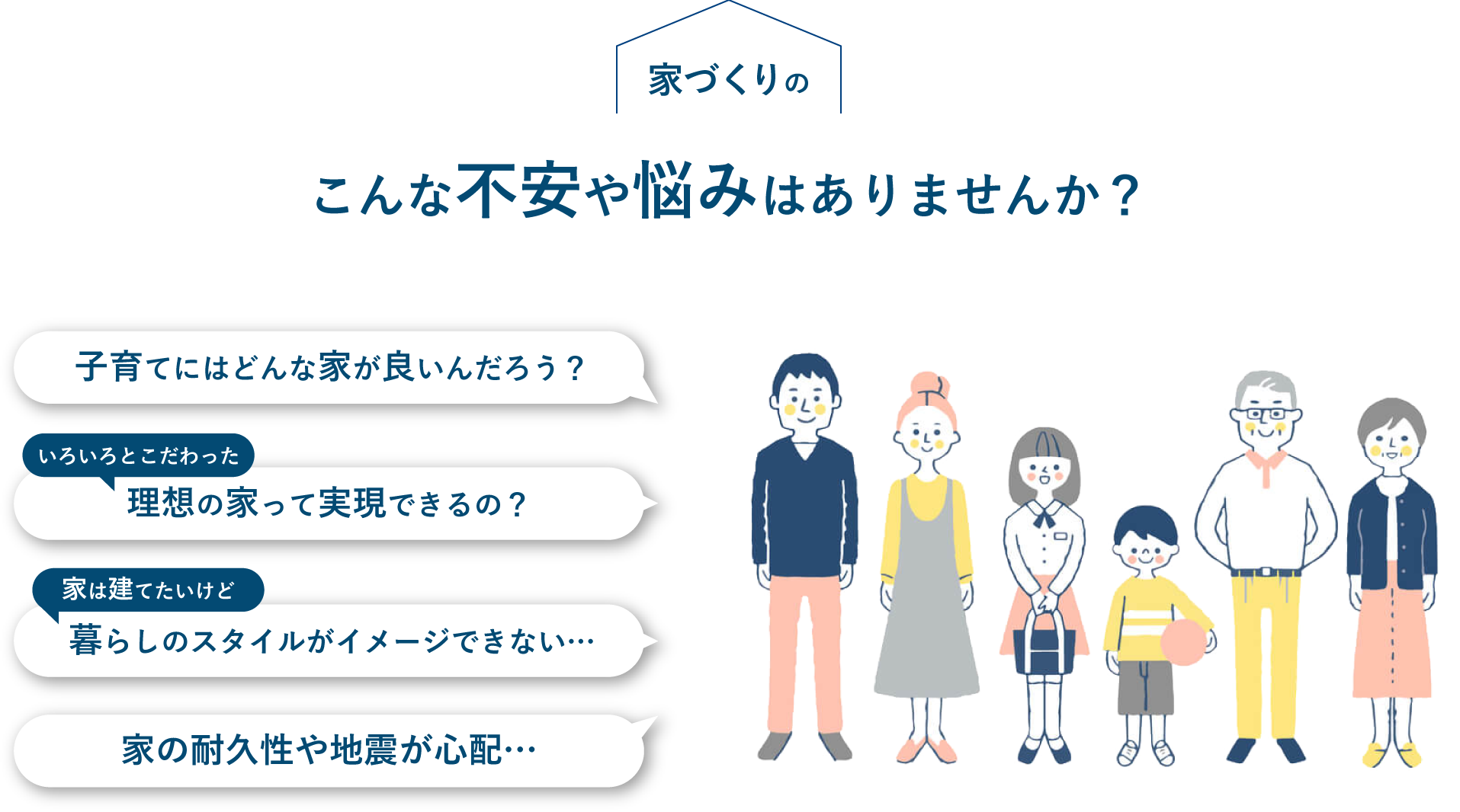 兵庫で注文住宅の家づくりにこんな不安や悩みはありませんか？