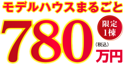 モデルハウスまるごと780万円 限定1棟