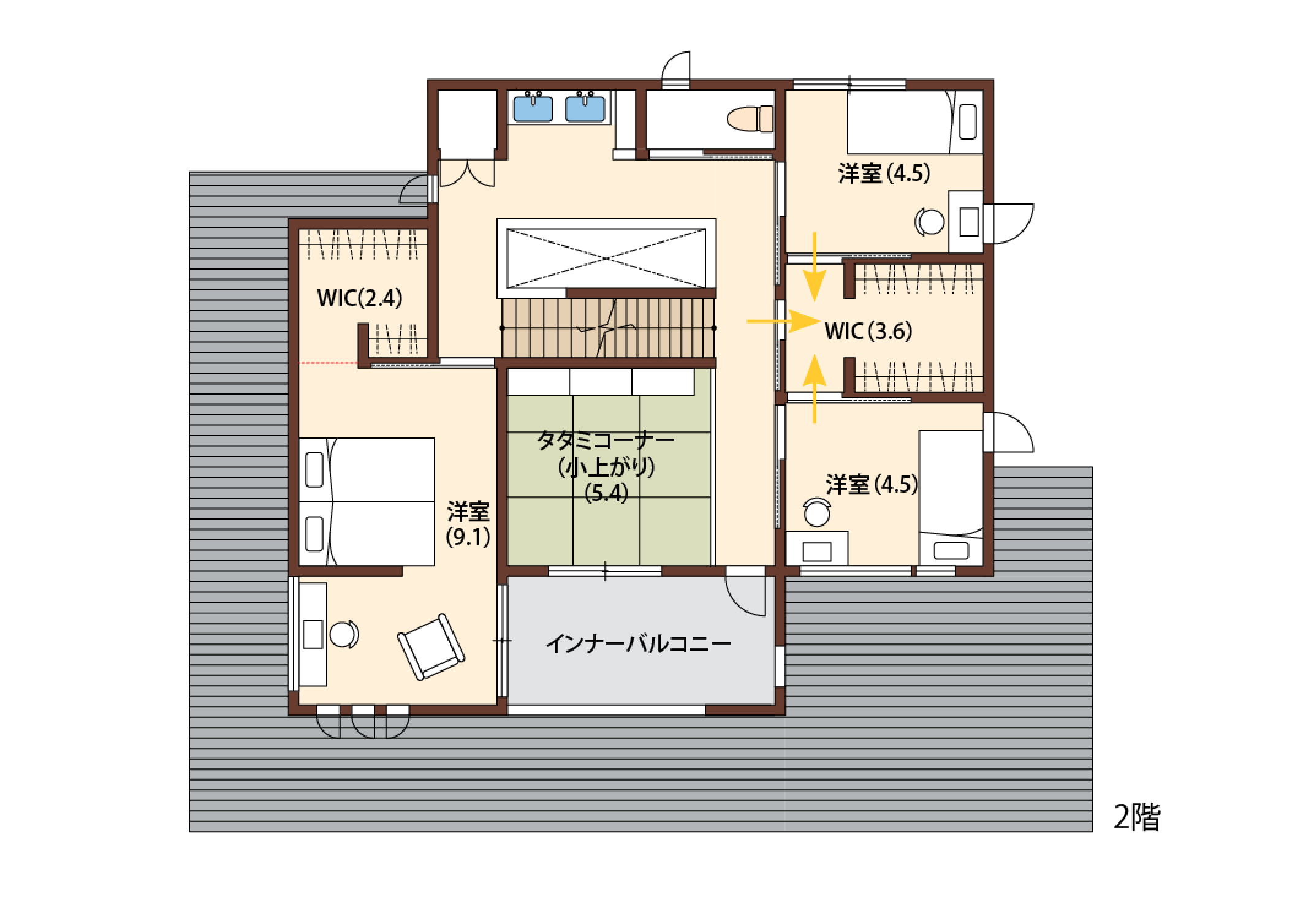 57坪 間取り 大人の和風モダンでくつろぐ注文住宅 兵庫県で家づくりならアイフルホーム