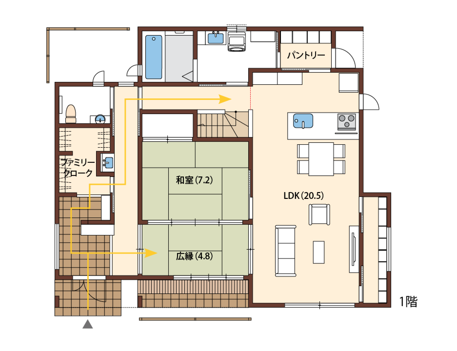 57坪 間取り 大人の和風モダンでくつろぐ注文住宅 兵庫県で家づくりならアイフルホーム