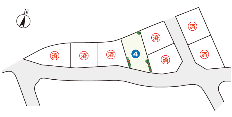 たつの市龍野町富永分譲地区画図
