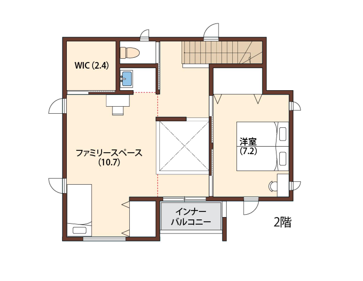 注文住宅間取り2F