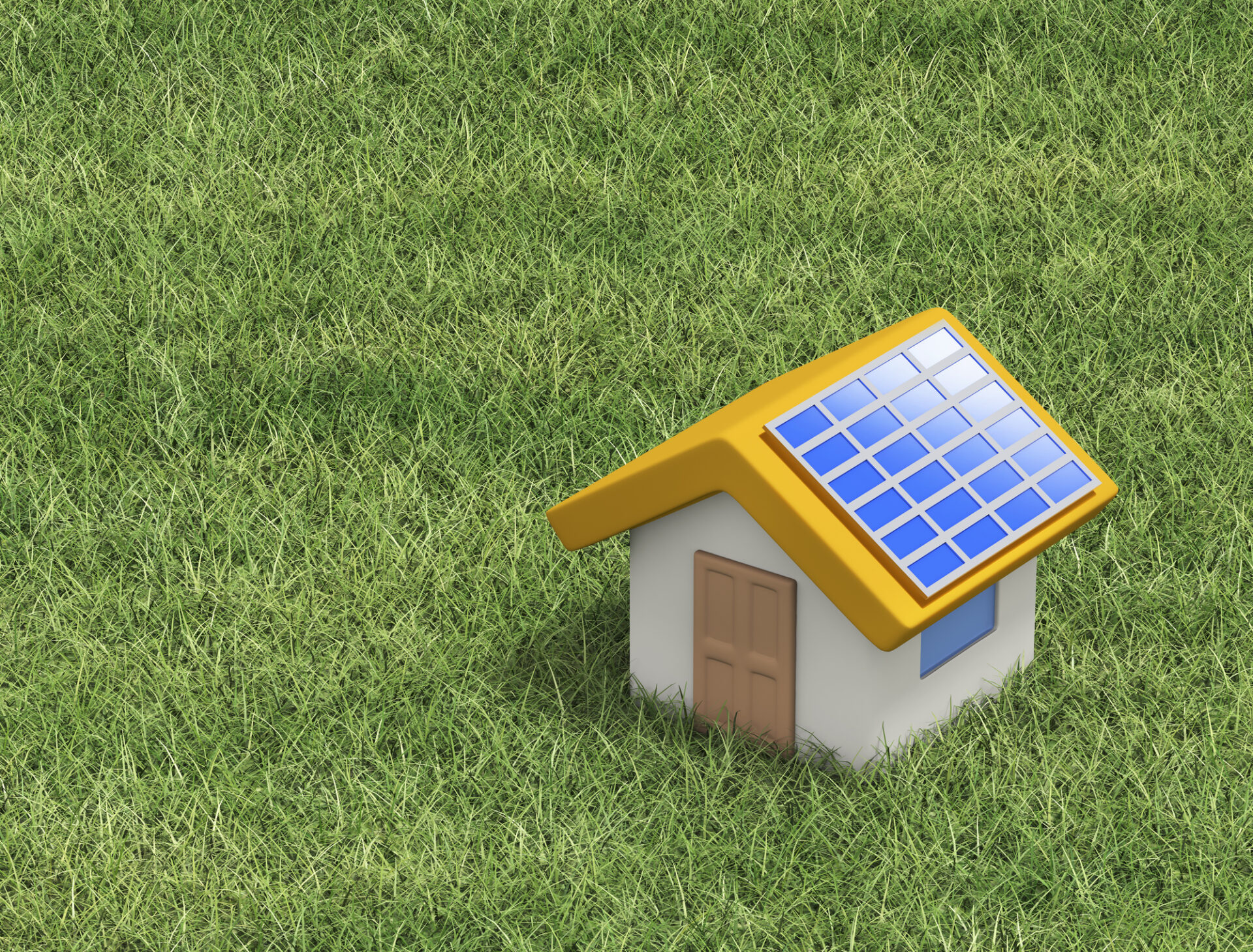 太陽光発電住宅の模型の画像